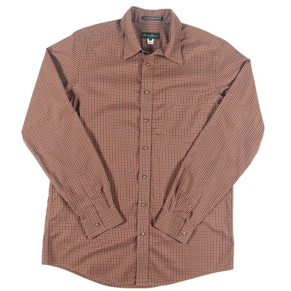 Eddie Bauer Shirt Mens Large Tall LT 100% Baumwolle Cotton Button Down Shirt - Picture 1 of 10